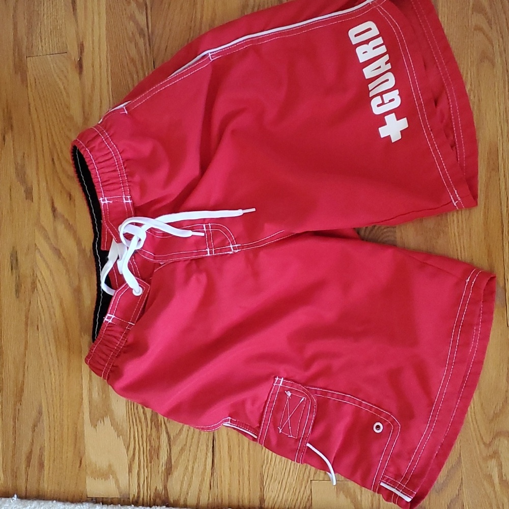 Lifeguard swim trunks men's or teenage boy's